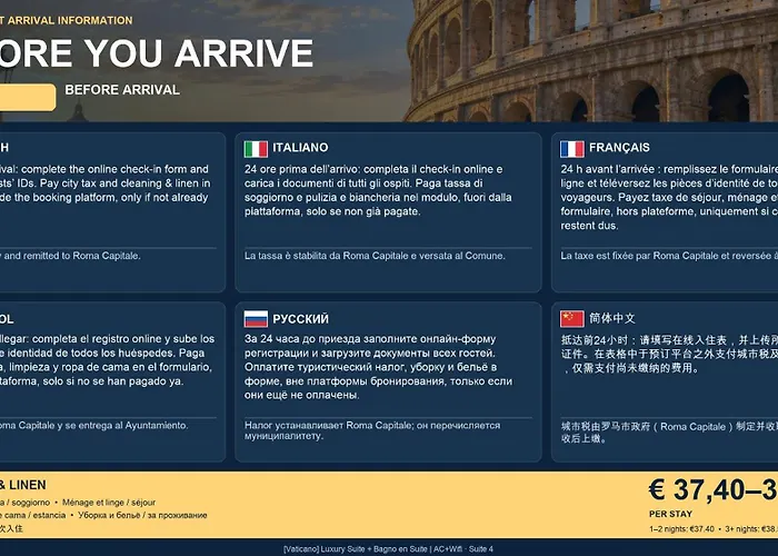 St Peter & Vatican Luxury - Boutique In Centre & Vatican - Ac, Wifi & Metro 5 Min בית הארחה